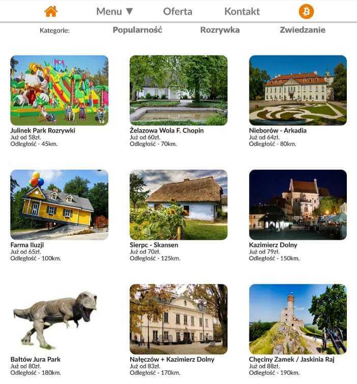 Kierunki wycieczek jednodniowych z Warszawy