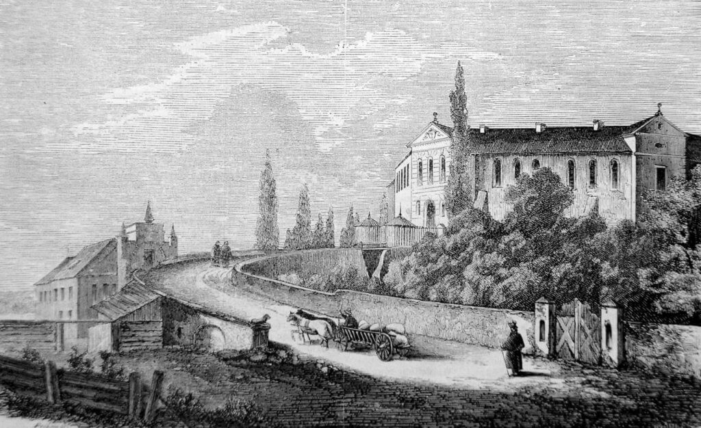 Drzeworyt - Zamek w Pułtusku - zbiory Biblioteki Instytutu Badań Literackich PAN - 1860r.