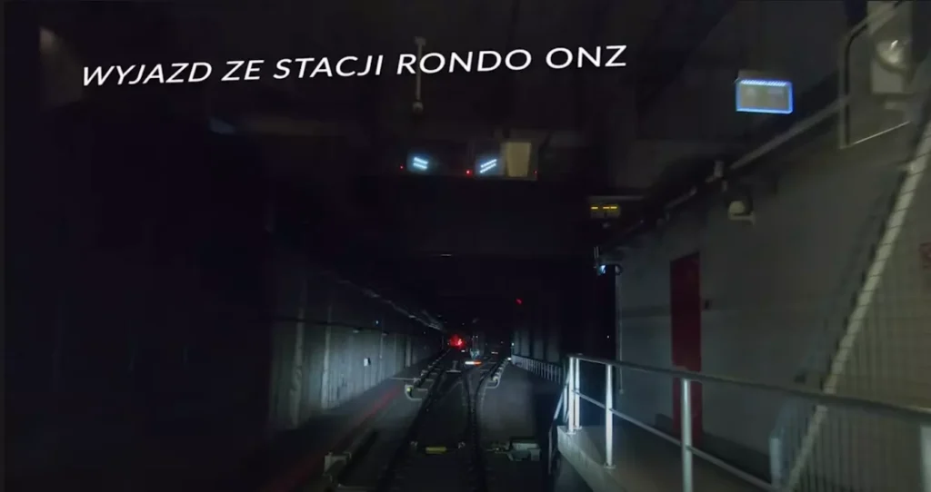 Metro Warszawa - Przejazd łącznikiem linii M1 i M2