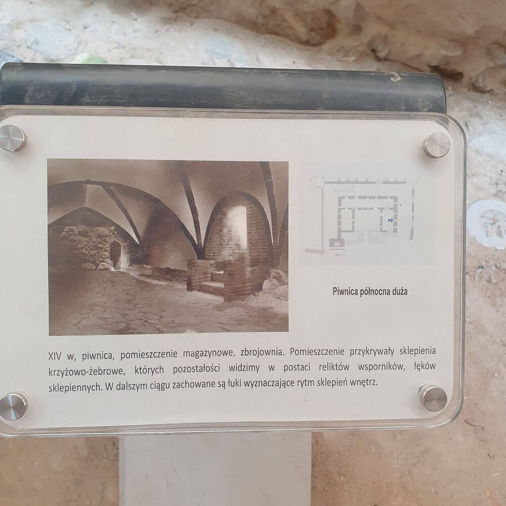 Zdjęcie piwnicy Zamku Krzyżackiego w Szczytnie